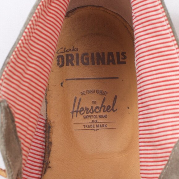 Clarks x Herschel Collab Suede Desert Boot Chukka 8M Green Crepe Sole EUC - Picture 6 of 8